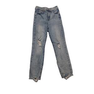 womens light wash distressed express jeans size 2